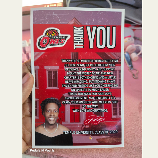 Custom Flyers/Thank you Card