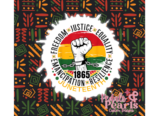 20 OZ TUMBLER WRAP JUNETEENTH