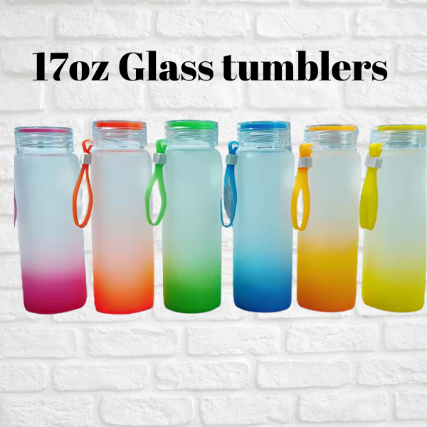 17 oz GLASS SUBLIMATION TUMBLERS